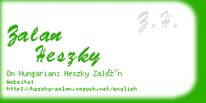 zalan heszky business card